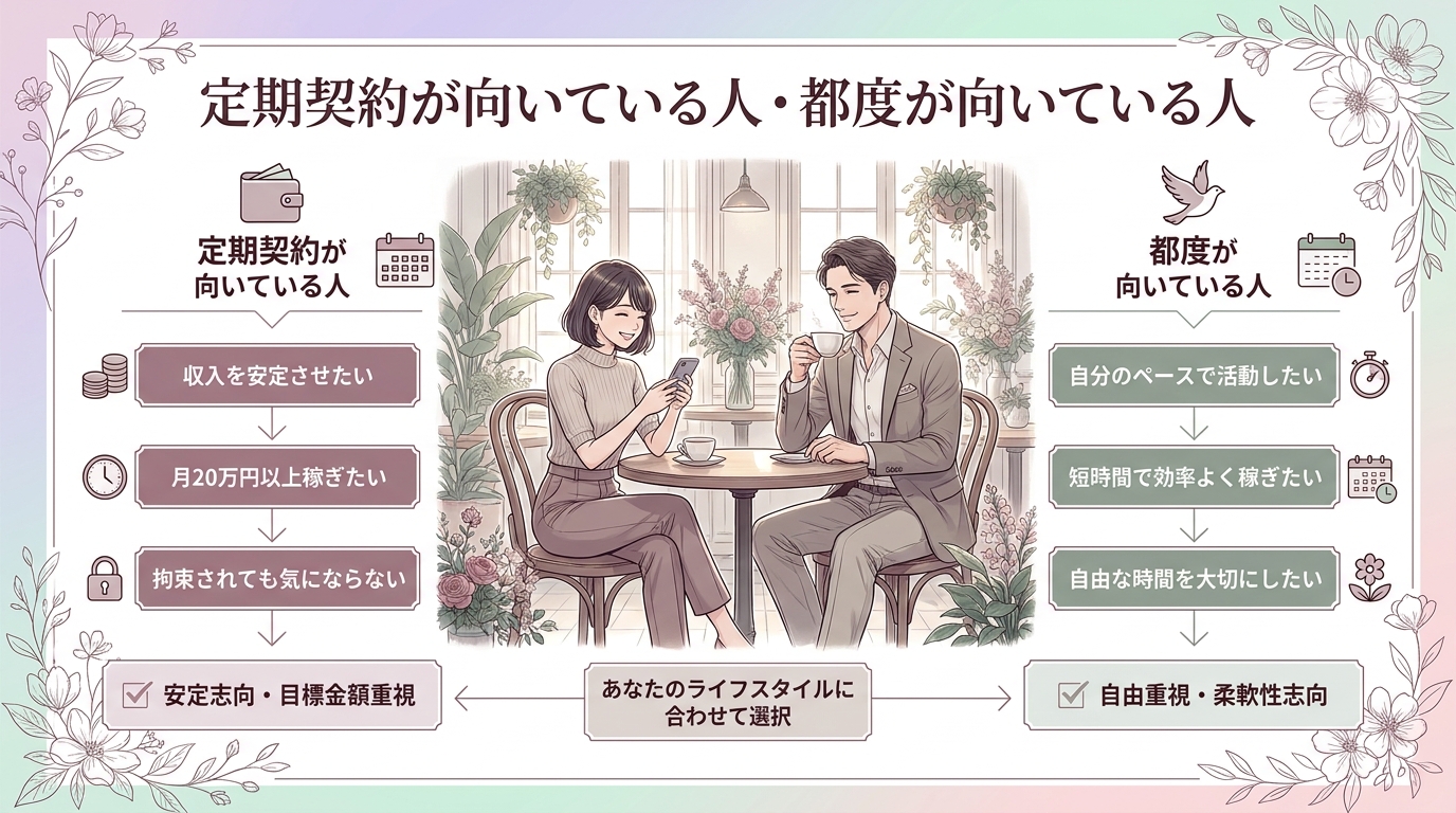 定期契約が向いている人・都度が向いている人