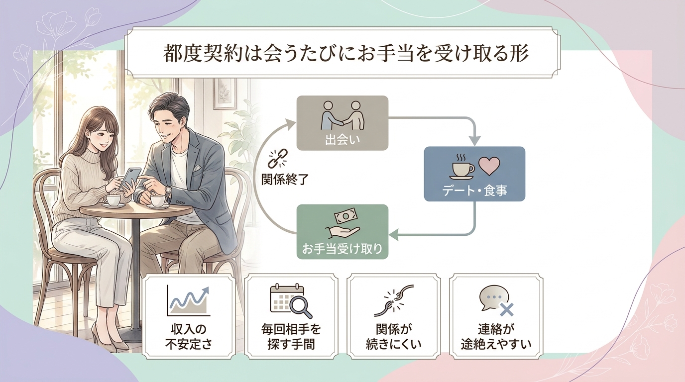 都度契約は会うたびにお手当を受け取る形