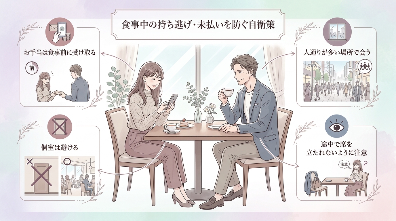食事中の持ち逃げ・未払いを防ぐ自衛策