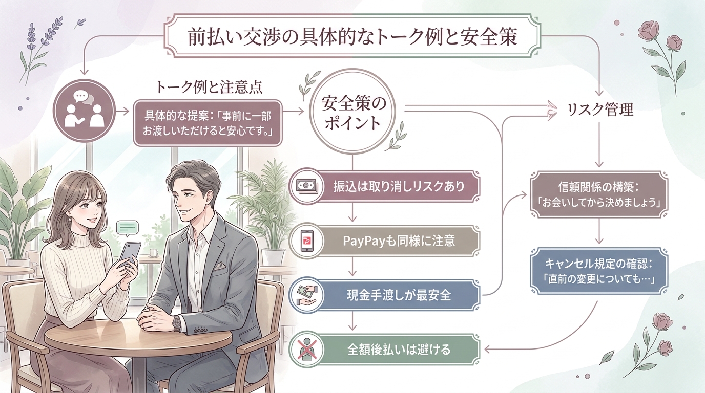 前払い交渉の具体的なトーク例と安全策