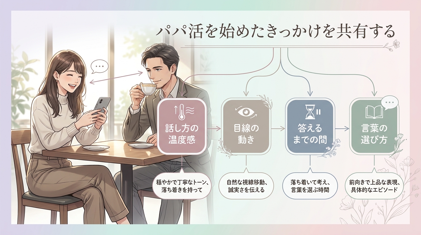パパ活を始めたきっかけを共有する