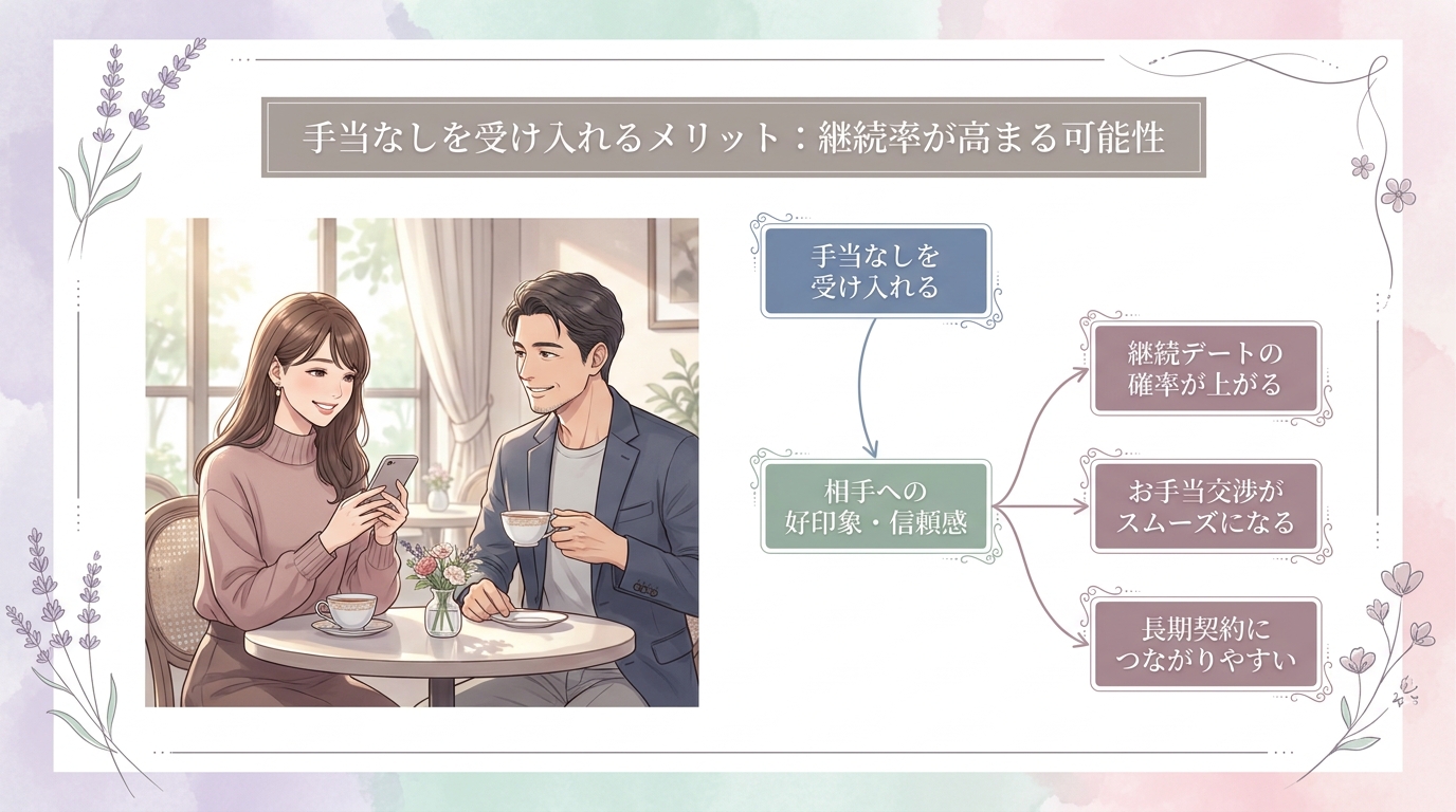 手当なしを受け入れるメリット：継続率が高まる可能性
