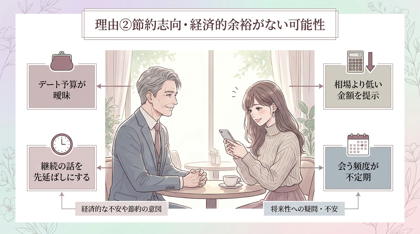 理由②節約志向・経済的余裕がない可能性