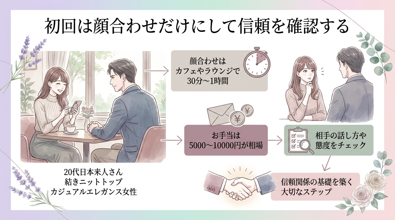 初回は顔合わせだけにして信頼を確認する