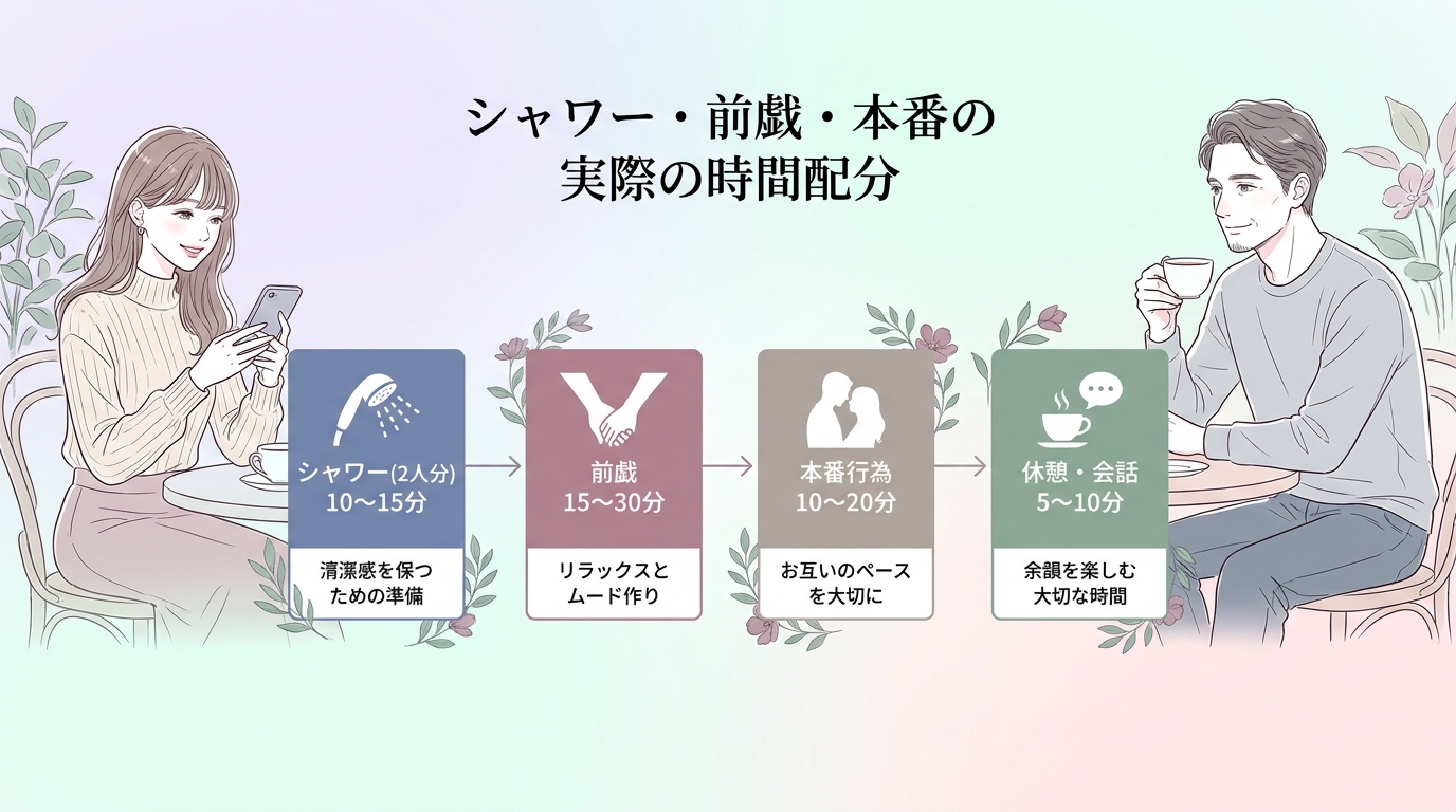 シャワー・前戯・本番の実際の時間配分