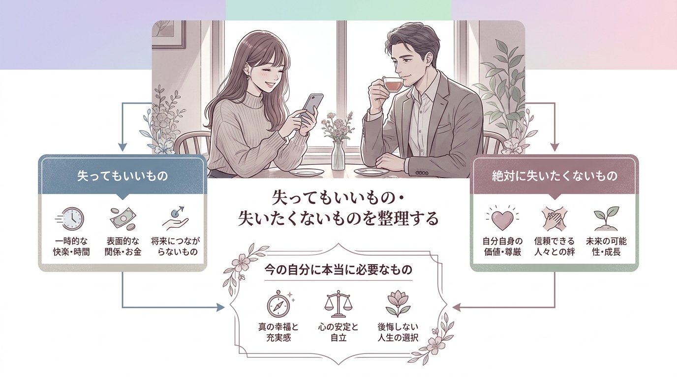 失ってもいいもの・失いたくないものを整理する