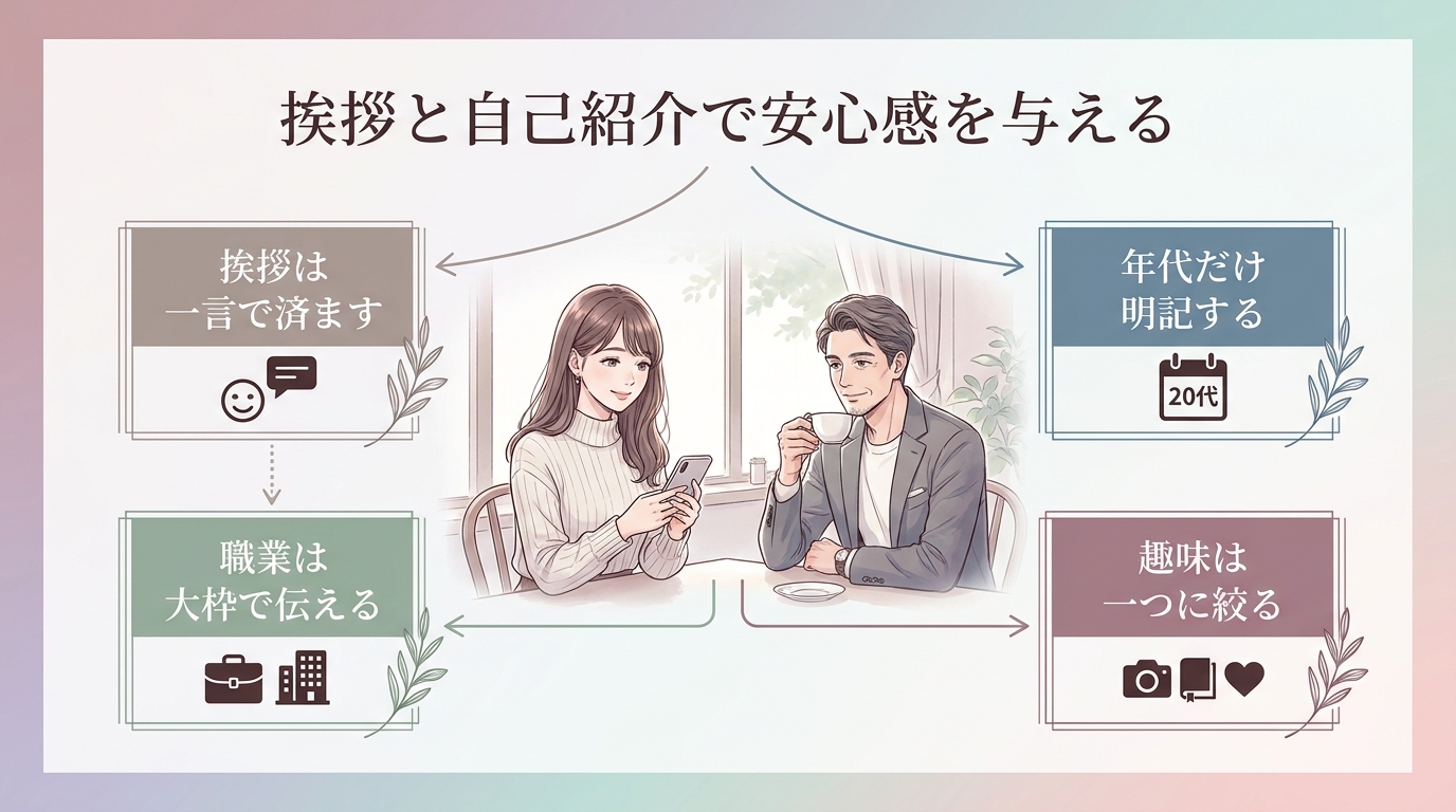 挨拶と自己紹介で安心感を与える