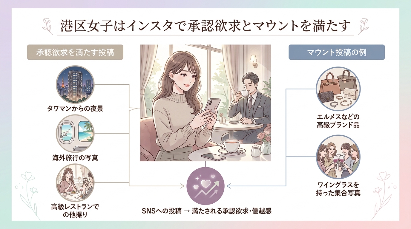 港区女子はインスタで承認欲求とマウントを満たす