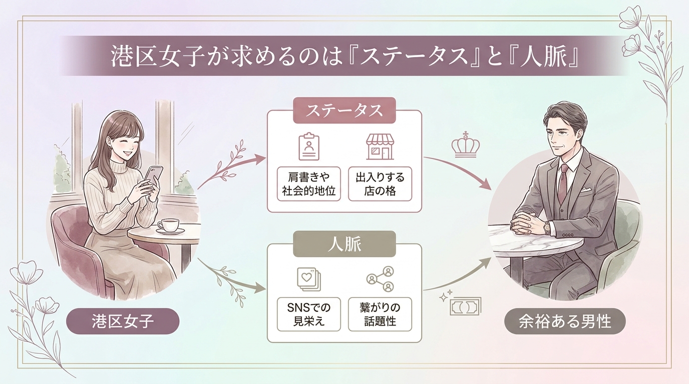 港区女子が求めるのは「ステータス」と「人脈」