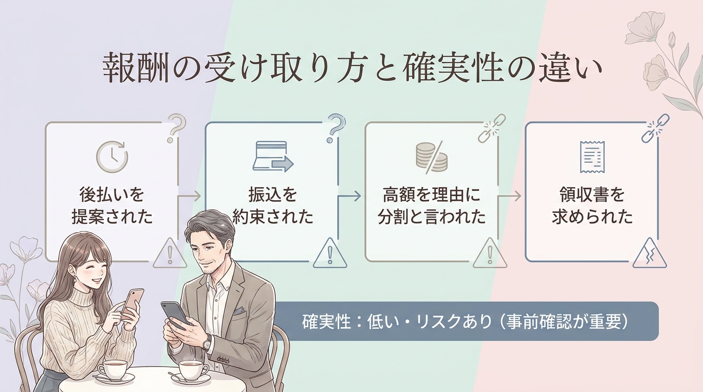 報酬の受け取り方と確実性の違い