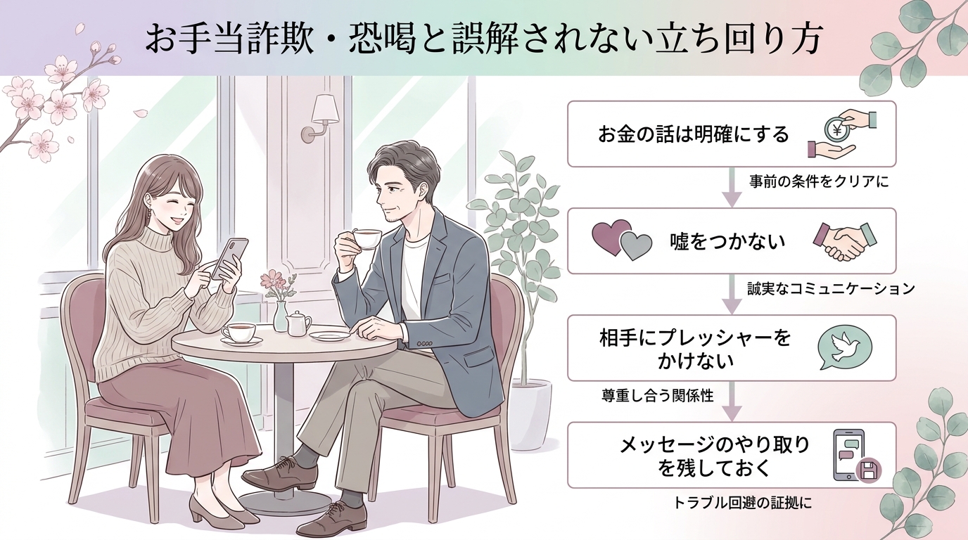 お手当詐欺・恐喝と誤解されない立ち回り方