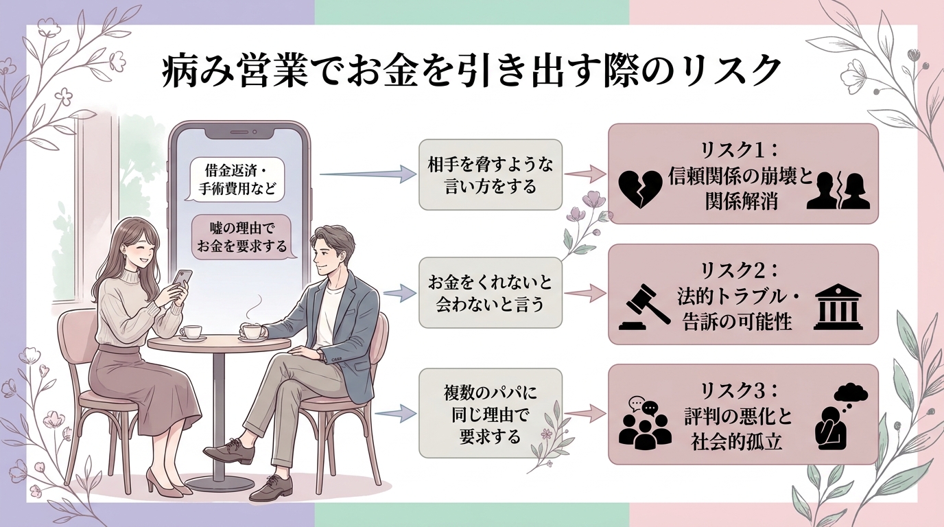病み営業でお金を引き出す際のリスク