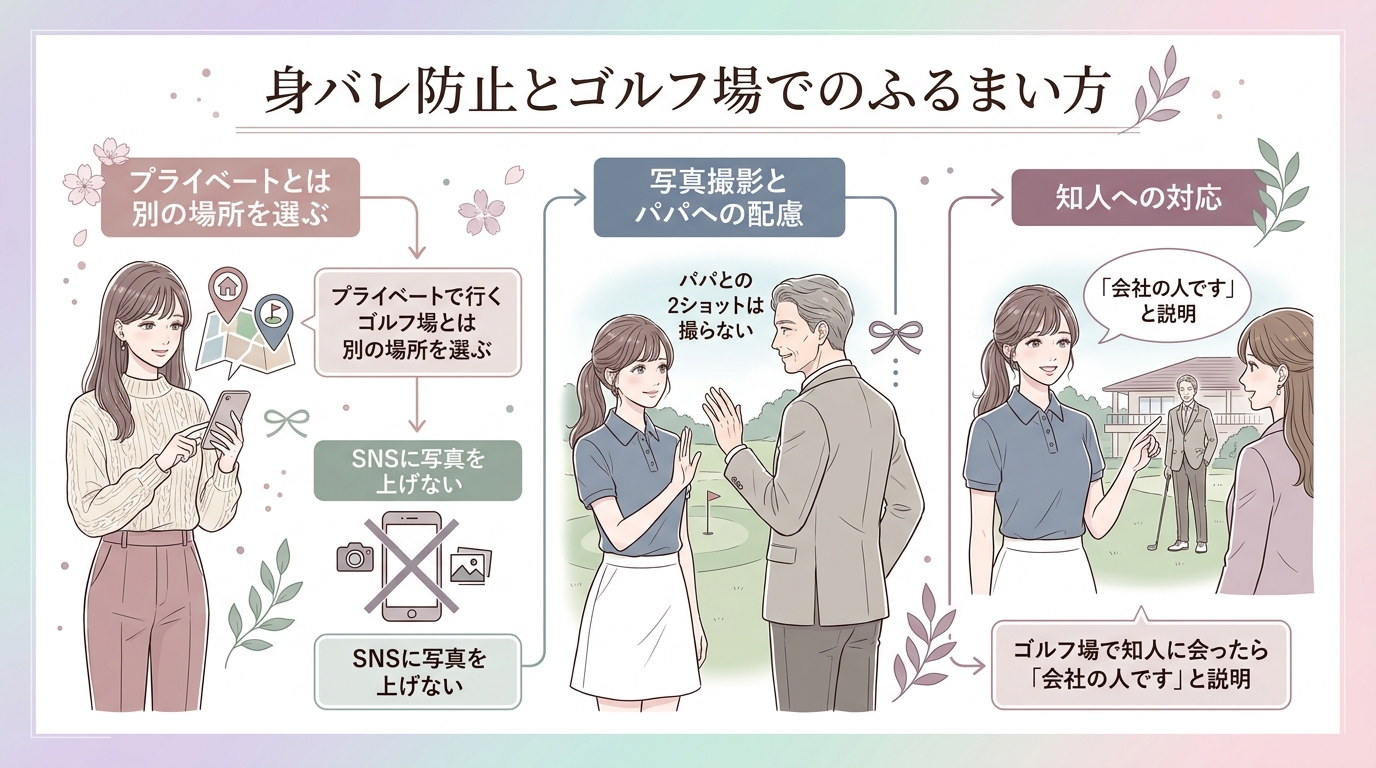 身バレ防止とゴルフ場でのふるまい方