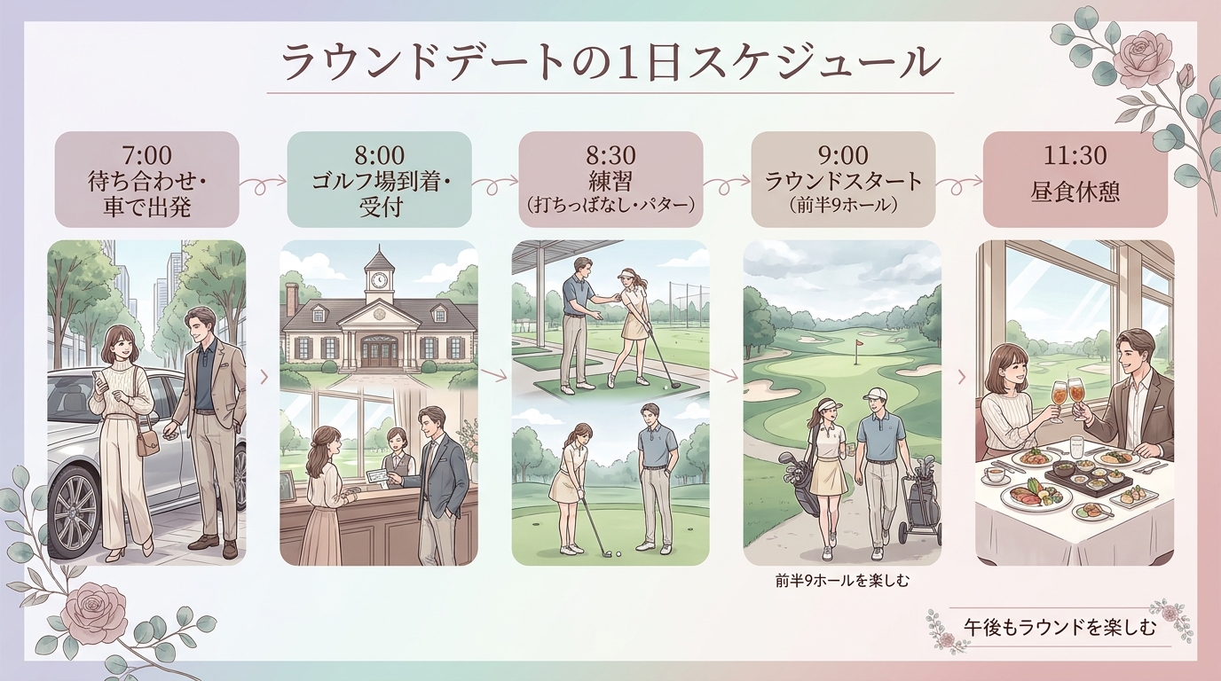 ラウンドデートの1日スケジュール
