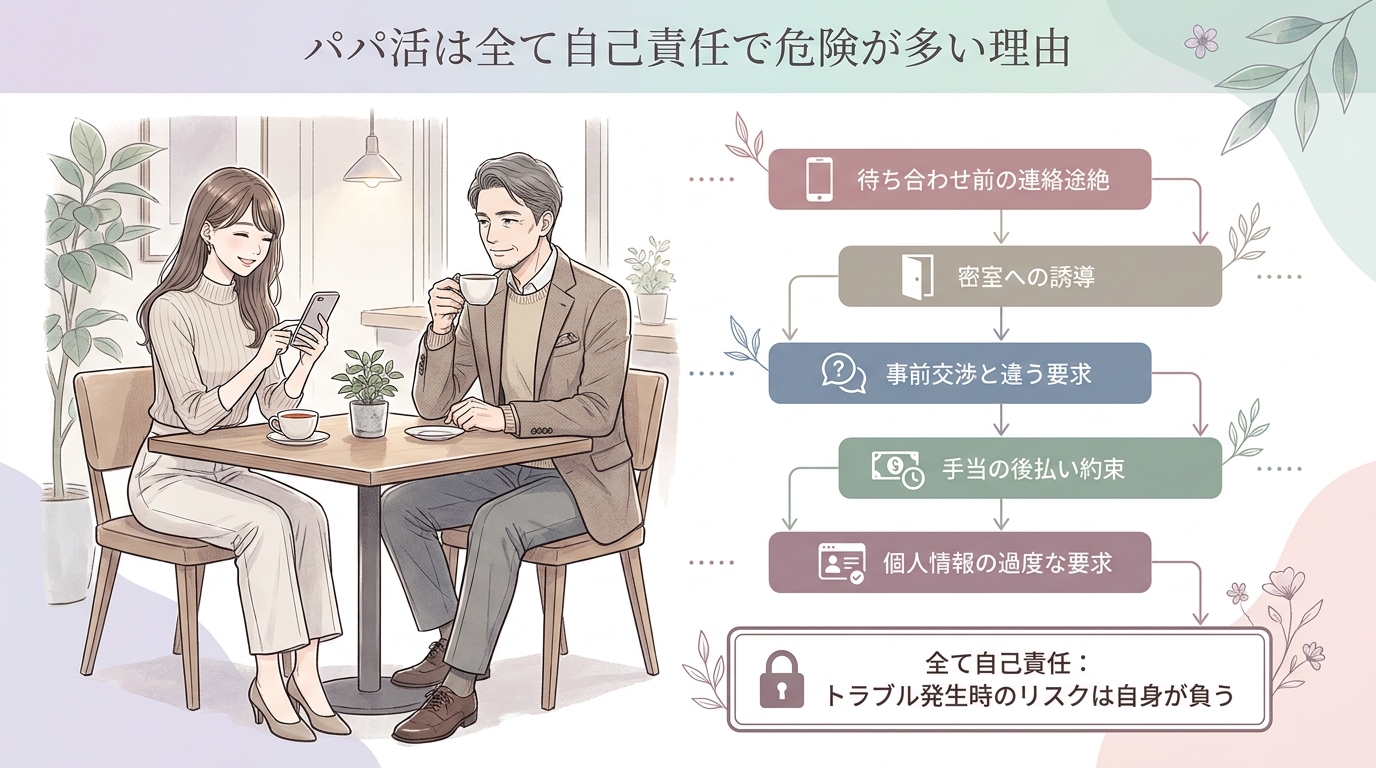 パパ活は全て自己責任で危険が多い理由